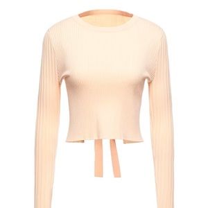 NWOT Live the Process Apricot Beige Ballerina Crop Top Long Sleeve Medium